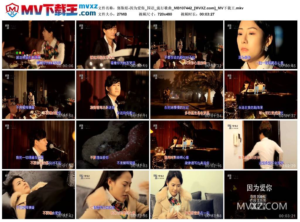 郭斯炫-因为爱你_国语_流行歌曲_MB107442